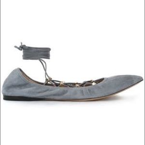 Valentino Garavani ‘Rockstud’ Lace-up Ballerina